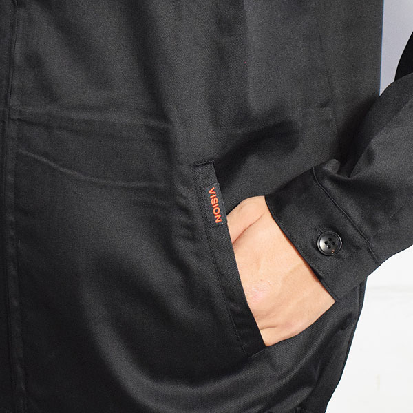 COOKMAN クックマン Delivery Jacket Vision Logo Black -BLACK- メンズ ジャケット デリバリージャケット アウター コラボ atfjkt