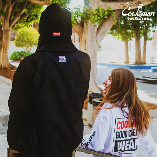 COOKMAN クックマン Delivery Jacket Vision Logo Black -BLACK- メンズ ジャケット デリバリージャケット アウター コラボ atfjkt