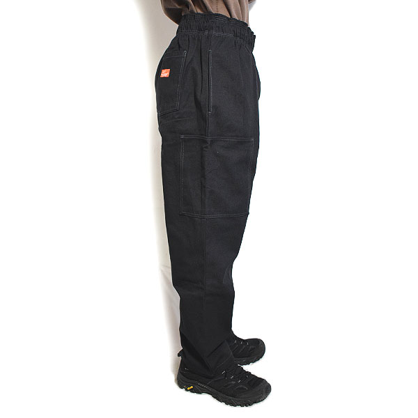COOKMAN クックマン Chef Pants Semiwide Front Pocket Duck Canvas Black -BLACK- メンズ パンツ シェフパンツ atfpts
