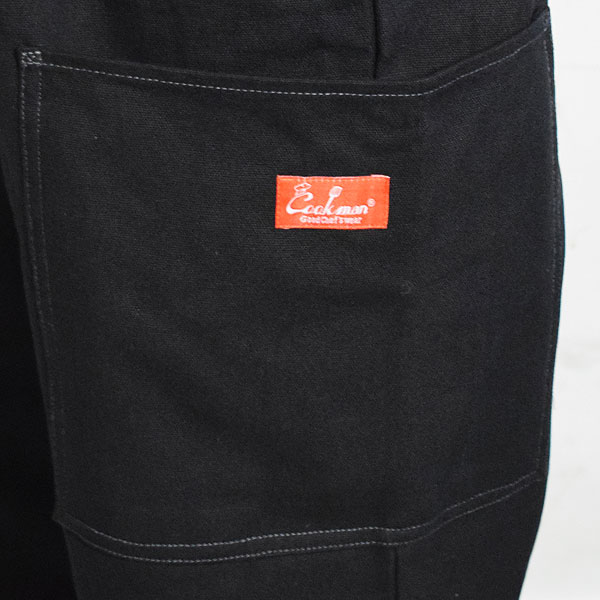 COOKMAN クックマン Chef Pants Semiwide Front Pocket Duck Canvas Black -BLACK- メンズ パンツ シェフパンツ atfpts
