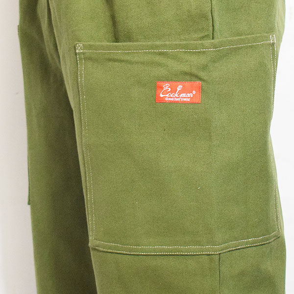 COOKMAN クックマン Chef Pants Semiwide Front Pocket Duck Canvas Olive -OLIVE GREEN- メンズ シェフパンツ atfpts