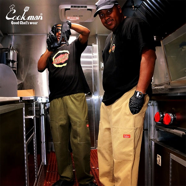 COOKMAN クックマン Chef Pants Semiwide Front Pocket Duck Canvas Olive -OLIVE GREEN- メンズ シェフパンツ atfpts