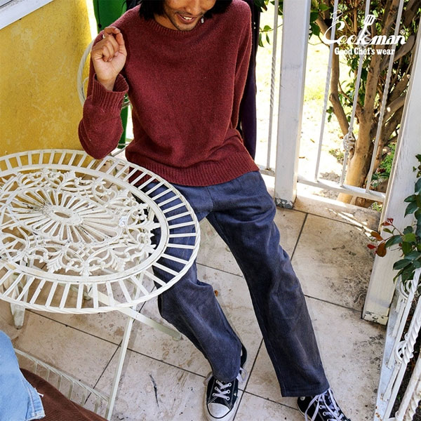COOKMAN クックマン Chef Pants Semiwide Corduroy Charcoal -CHARCOAL- メンズ パンツ シェフパンツ atfpts