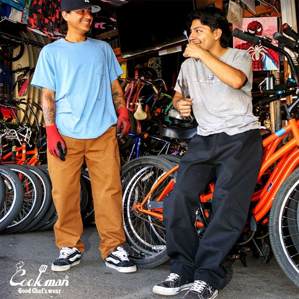 COOKMAN クックマン Chef Pants Semiwide Duck Canvas Black -BLACK- メンズ パンツ シェフパンツ atfpts