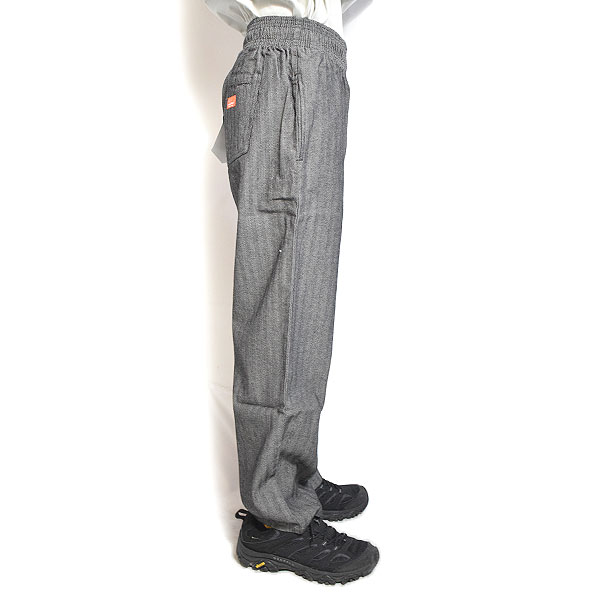 COOKMAN クックマン Chef Pants Semiwide Herringbone Denim Light Black -CHARCOAL- メンズ パンツ シェフパンツ atfpts