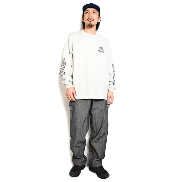 COOKMAN クックマン Chef Pants Semiwide Herringbone Denim Light Black -CHARCOAL- メンズ パンツ シェフパンツ atfpts