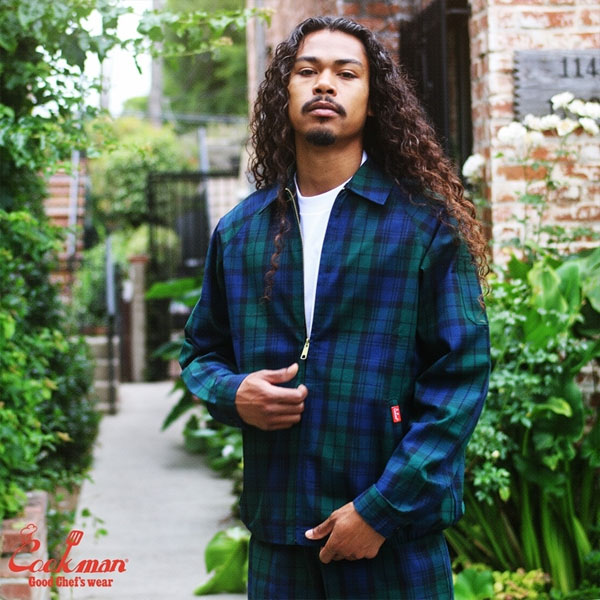 COOKMAN クックマン Delivery Jacket Woven Black Watch Check -NAVY- メンズ ジャケット デリバリージャケット アウター atfjkt