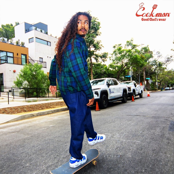 COOKMAN クックマン Delivery Jacket Woven Black Watch Check -NAVY- メンズ ジャケット デリバリージャケット アウター atfjkt