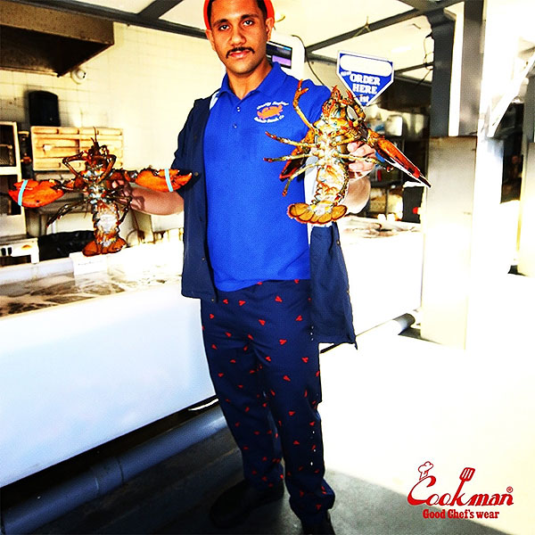 COOKMAN クックマン Chef Pants Embroidery Lobster Navy -NAVY- メンズ パンツ シェフパンツ イージーパンツ ストリート atfpts