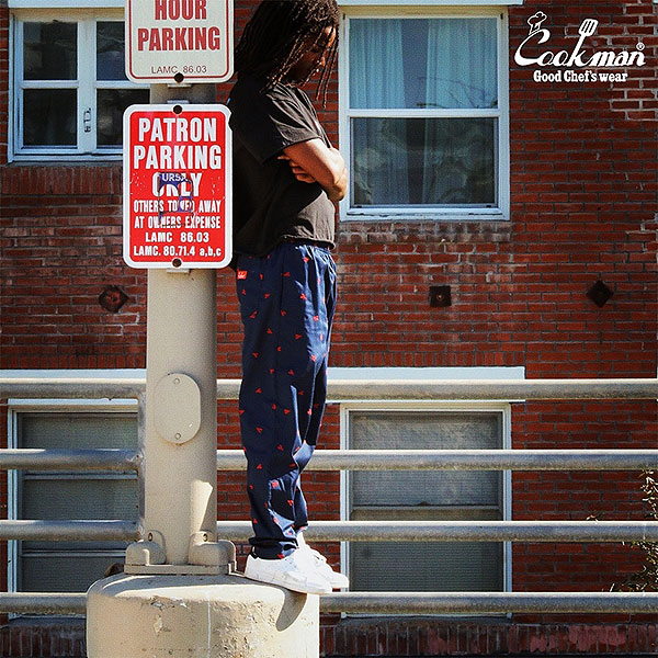 COOKMAN クックマン Chef Pants Embroidery Lobster Navy -NAVY- メンズ パンツ シェフパンツ イージーパンツ ストリート atfpts