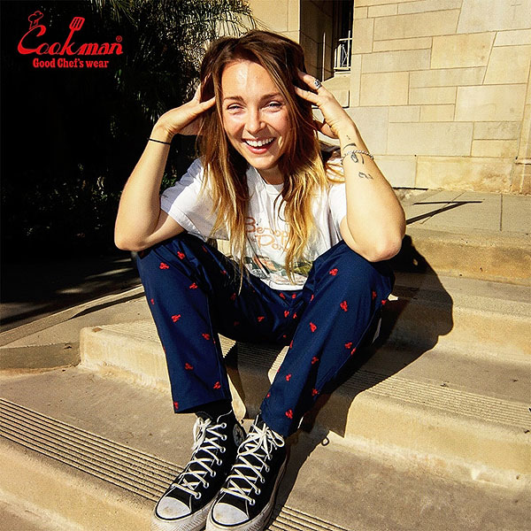 COOKMAN クックマン Chef Pants Embroidery Lobster Navy -NAVY- メンズ パンツ シェフパンツ イージーパンツ ストリート atfpts