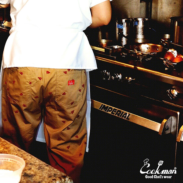 COOKMAN クックマン Chef Pants Embroidery Lobster Beige -BEIGE- メンズ パンツ シェフパンツ イージーパンツ ストリート atfpts