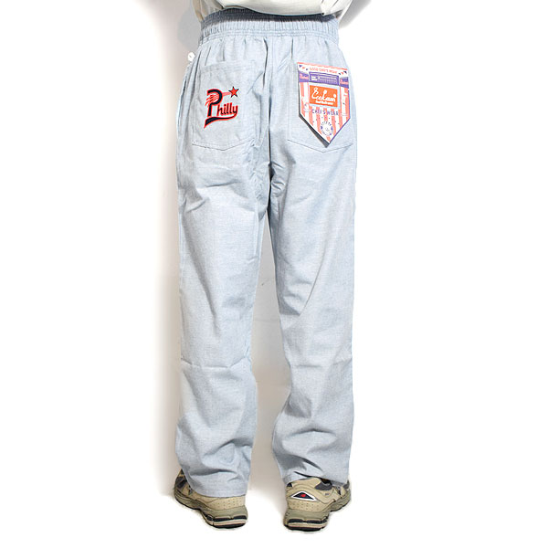 COOKMAN クックマン Chef Pants Semiwide Philadelphia Stars Heather Blue -LIGHT BLUE- メンズ パンツ シェフパンツ atfpts
