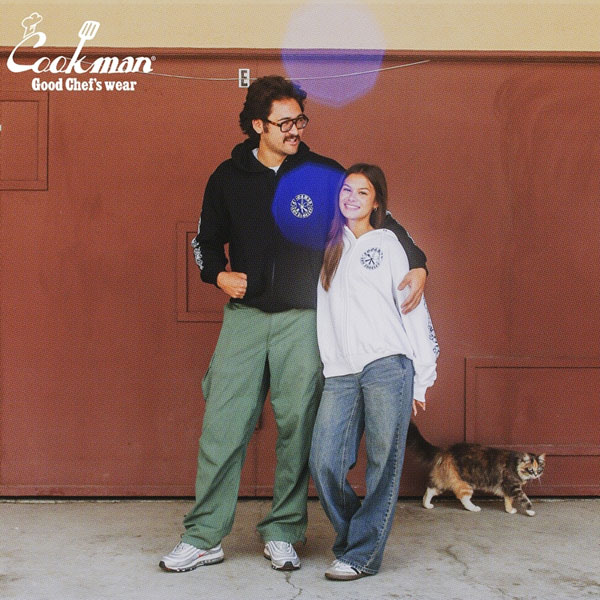 COOKMAN クックマン Zip Hoodie Cutlery -WHITE- メンズ パーカー ジップパーカー スウェット 裏パイル 送料無料 ストリート atftps