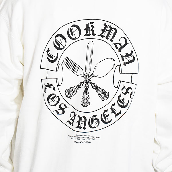 COOKMAN クックマン Zip Hoodie Cutlery -WHITE- メンズ パーカー ジップパーカー スウェット 裏パイル 送料無料 ストリート atftps