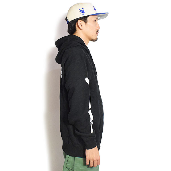 COOKMAN クックマン Zip Hoodie Skull -BLACK- メンズ パーカー ジップパーカー スウェット 裏パイル 送料無料 ストリート atftps