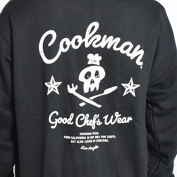 COOKMAN クックマン Zip Hoodie Skull -BLACK- メンズ パーカー ジップパーカー スウェット 裏パイル 送料無料 ストリート atftps