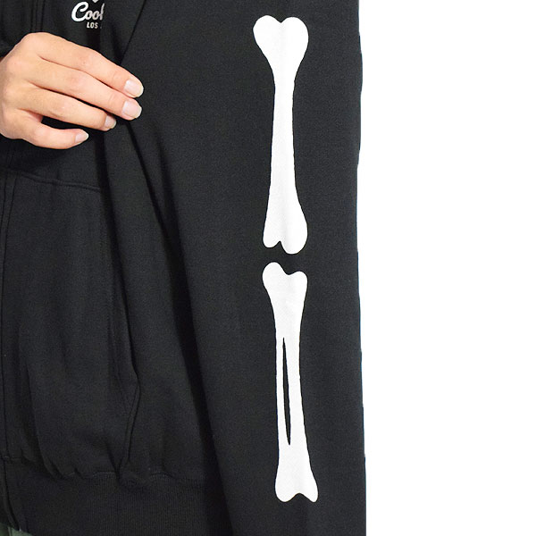 COOKMAN クックマン Zip Hoodie Skull -BLACK- メンズ パーカー ジップパーカー スウェット 裏パイル 送料無料 ストリート atftps