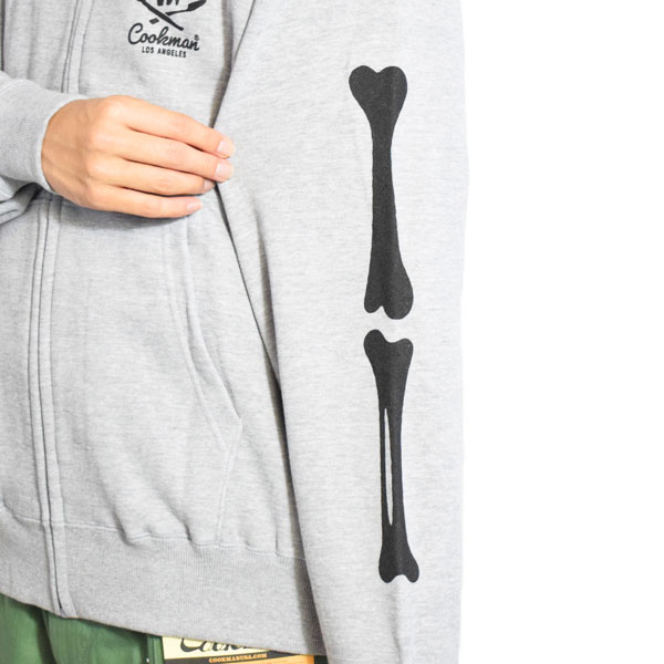 COOKMAN クックマン Zip Hoodie Skull -GRAY- メンズ パーカー ジップパーカー スウェット 裏パイル 送料無料 ストリート atftps