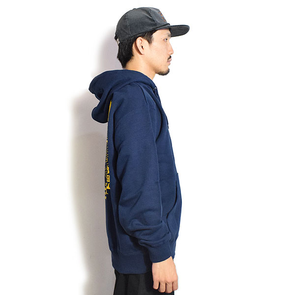 COOKMAN クックマン Zip Hoodie TM paint Abbot Kinney -NAVY- パーカー ジップパーカー スウェット 裏パイル 送料無料 atftps