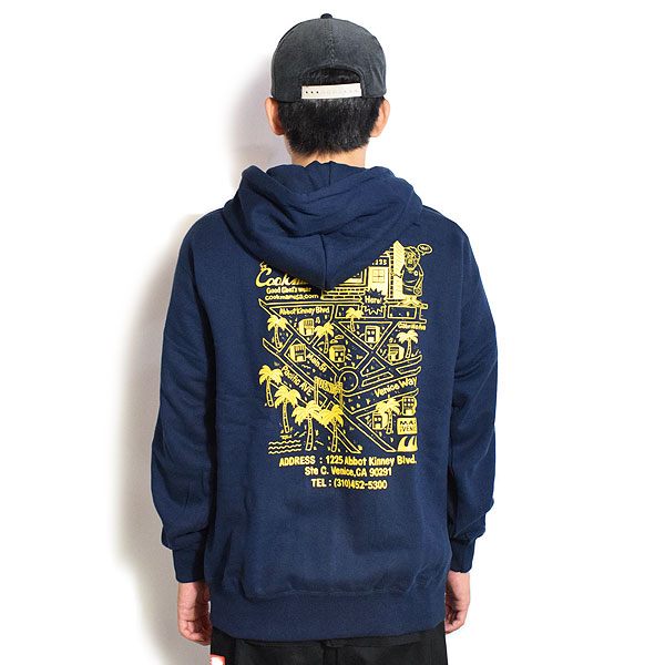 COOKMAN クックマン Zip Hoodie TM paint Abbot Kinney -NAVY- パーカー ジップパーカー スウェット 裏パイル 送料無料 atftps