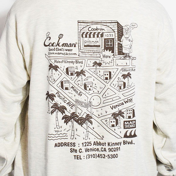 COOKMAN クックマン Zip Hoodie TM paint Abbot Kinney -OFF WHITE- パーカー ジップパーカー スウェット 裏パイル 送料無料 atftps