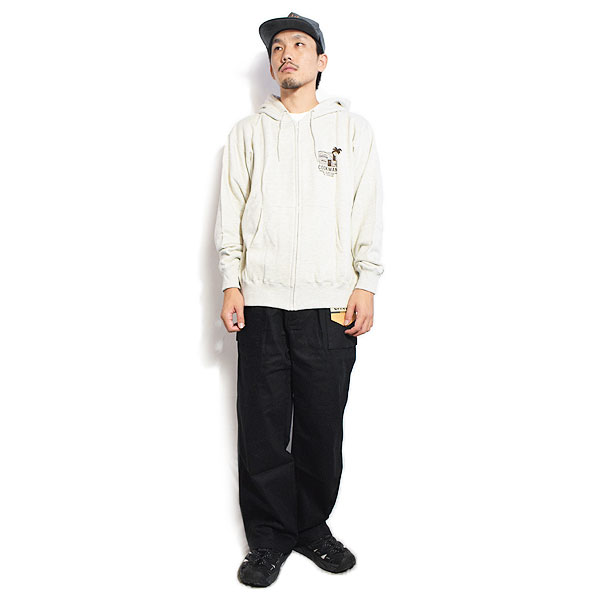 COOKMAN クックマン Zip Hoodie TM paint Abbot Kinney -OFF WHITE- パーカー ジップパーカー スウェット 裏パイル 送料無料 atftps