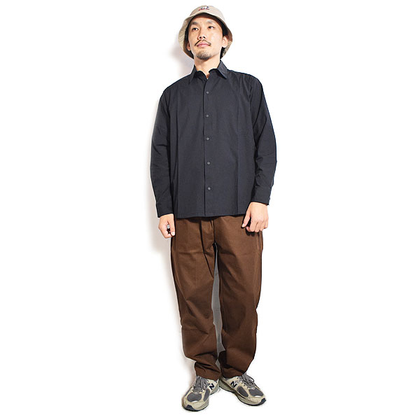 COOKMAN クックマン Long Sleeve Work Shirts Black -BLACK- メンズ シャツ 長袖 ワークシャツ アメリカ 西海岸 シェフウェア atftps