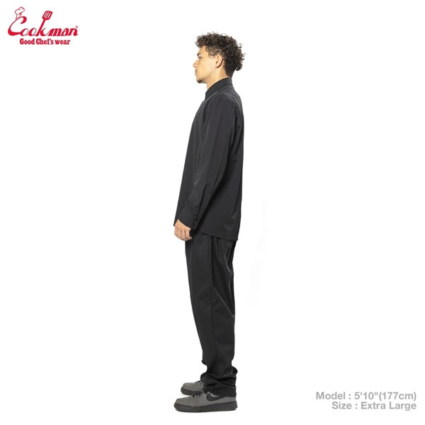 COOKMAN クックマン Long Sleeve Work Shirts Black -BLACK- メンズ シャツ 長袖 ワークシャツ アメリカ 西海岸 シェフウェア atftps