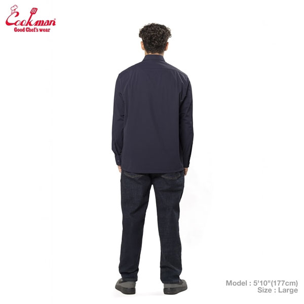 COOKMAN クックマン Long Sleeve Work Shirts Navy -NAVY- メンズ シャツ 長袖 ワークシャツ アメリカ 西海岸 シェフウェア atftps