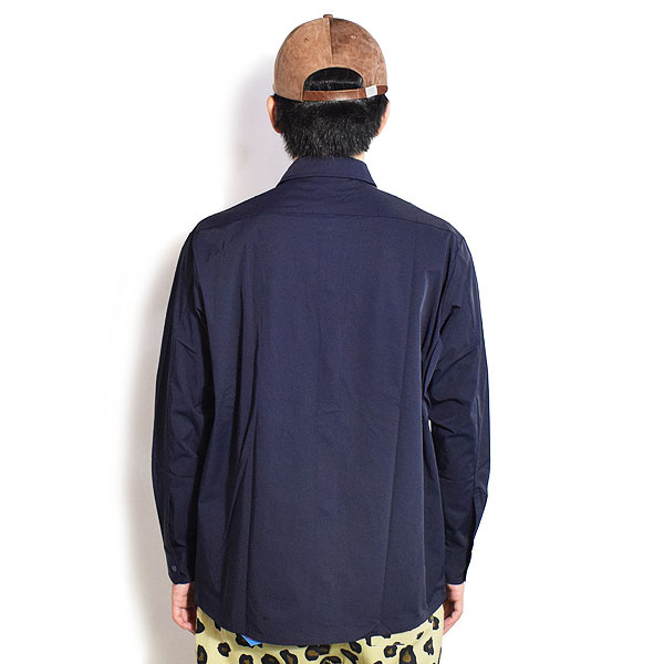 COOKMAN クックマン Long Sleeve Work Shirts Navy -NAVY- メンズ シャツ 長袖 ワークシャツ アメリカ 西海岸 シェフウェア atftps