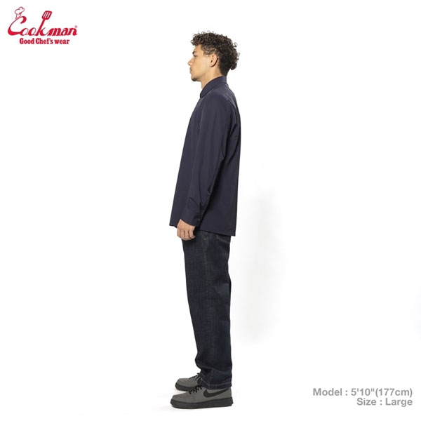 COOKMAN クックマン Long Sleeve Work Shirts Navy -NAVY- メンズ シャツ 長袖 ワークシャツ アメリカ 西海岸 シェフウェア atftps