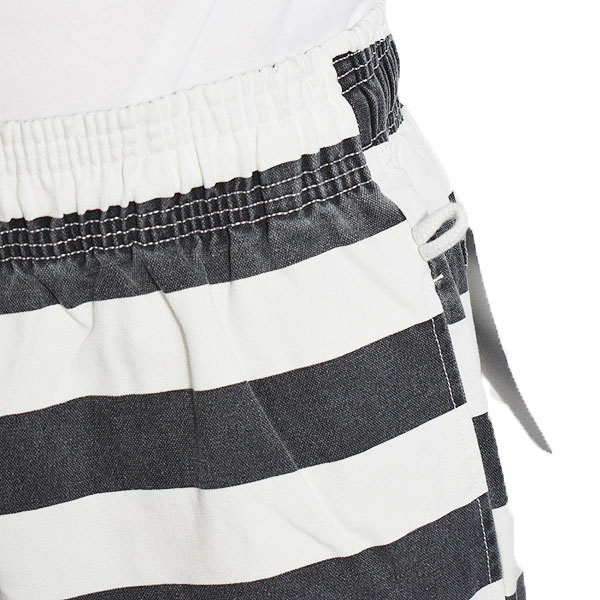 COOKMAN クックマン Chef Pants Semiwide11oz Washed Duck Canvas Border -BLACK- パンツ シェフパンツ セミワイド atfpts