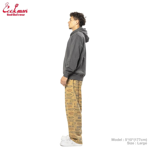COOKMAN クックマン Chef Pants Semiwide Washed Duck Canvas Cheers -BEIGE- メンズ パンツ シェフパンツ セミワイド atfpts