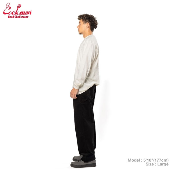 COOKMAN クックマン Carpenter's Pants Corduroy Black -BLACK- メンズ パンツ カーペンターズパンツ シェフパンツ atfpts
