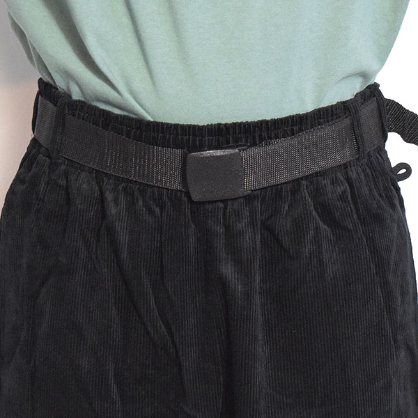 COOKMAN クックマン Chef Pants Semiwide Black Belt Corduroy Black -BLACK- メンズ パンツ シェフパンツ セミワイド atfpts