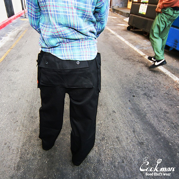COOKMAN クックマン Monkey Pants Herringbone Black -BLACK- メンズ パンツ モンキーパンツ シェフパンツ ミリタリー atfpts
