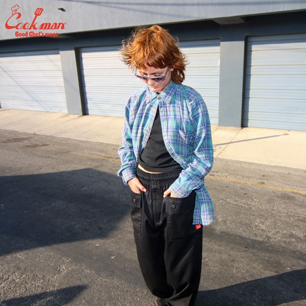 COOKMAN クックマン Monkey Pants Herringbone Black -BLACK- メンズ パンツ モンキーパンツ シェフパンツ ミリタリー atfpts