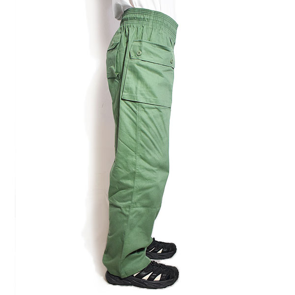COOKMAN クックマン Monkey Pants Herringbone Olive -OLIVE GREEN- パンツ モンキーパンツ シェフパンツ ミリタリー atfpts
