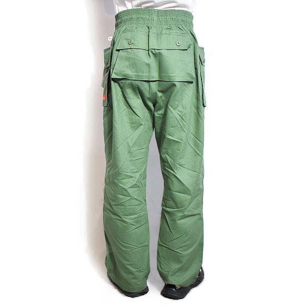 COOKMAN クックマン Monkey Pants Herringbone Olive -OLIVE GREEN- パンツ モンキーパンツ シェフパンツ ミリタリー atfpts