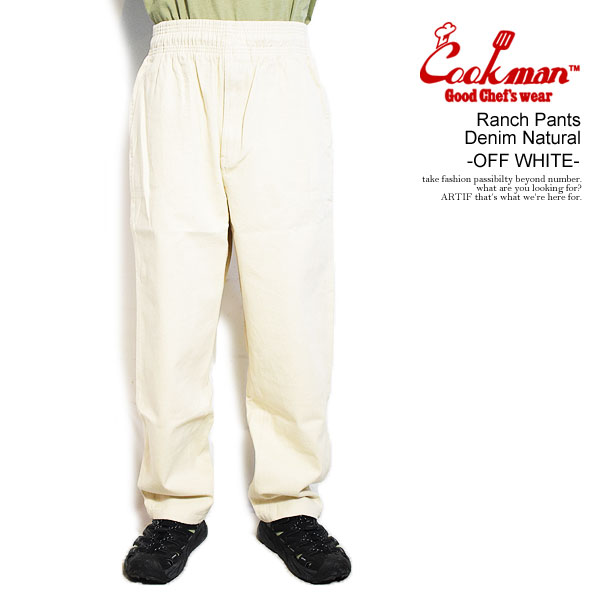 COOKMAN クックマン Ranch Pants Denim Natural -OFF WHITE- メンズ パンツ ランチパンツ シェフパンツ イージーパンツ atfpts