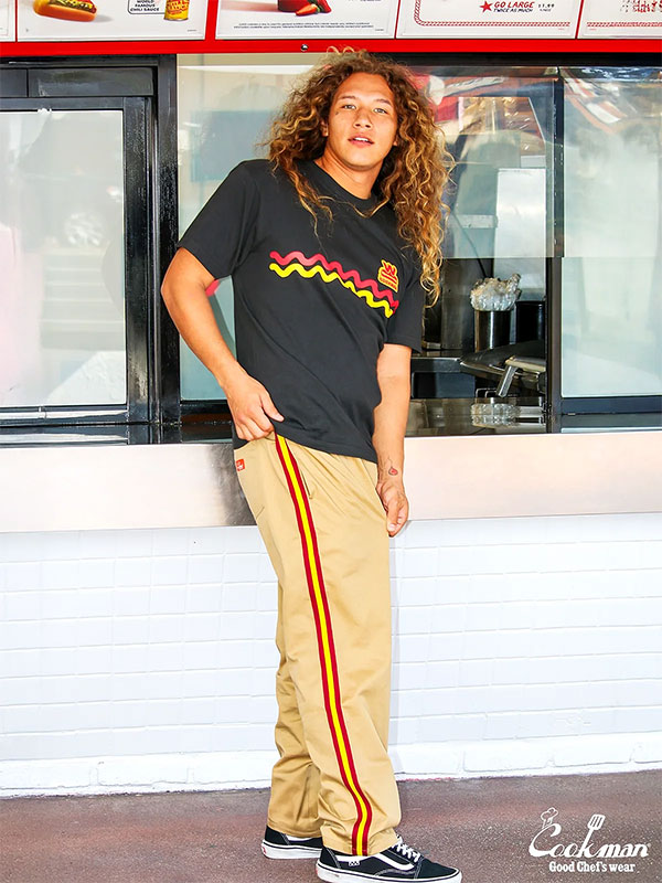COOKMAN クックマン Chef Pants Semiwide Wienerschnitzel Side Line Beige -BEIGE- メンズ パンツ シェフパンツ セミワイド atfpts_6