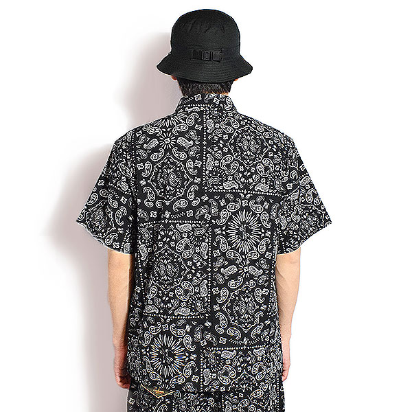 COOKMAN クックマン Work Shirts Short Sleeve Light Paisley Black -BLACK- メンズ シャツ 半袖 ワークシャツ アメリカ 西海岸 atftps_2