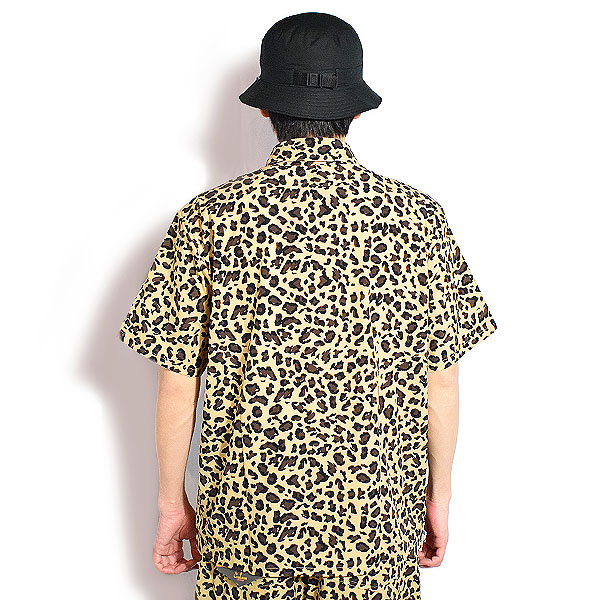 COOKMAN クックマン Work Shirts Short Sleeve Light Leopard Beige -BEIGE- メンズ シャツ 半袖 ワークシャツ アメリカ atftps_2