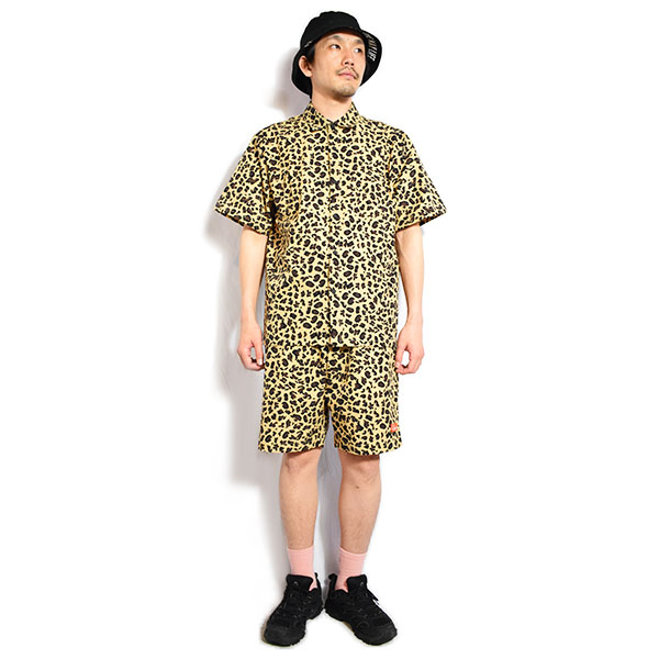 COOKMAN クックマン Work Shirts Short Sleeve Light Leopard Beige -BEIGE- メンズ シャツ 半袖 ワークシャツ アメリカ atftps_5