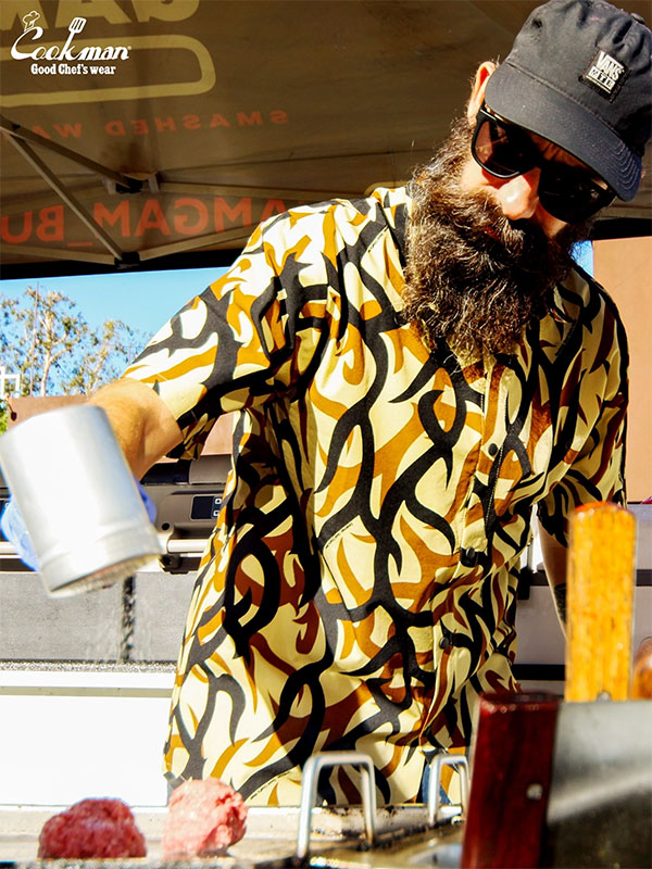 COOKMAN クックマン Work Shirts Short Sleeve Light Tribal Camo Beige -BEIGE- メンズ シャツ 半袖 ワークシャツ アメリカ atftps_11