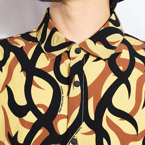 COOKMAN クックマン Work Shirts Short Sleeve Light Tribal Camo Beige -BEIGE- メンズ シャツ 半袖 ワークシャツ アメリカ atftps_3