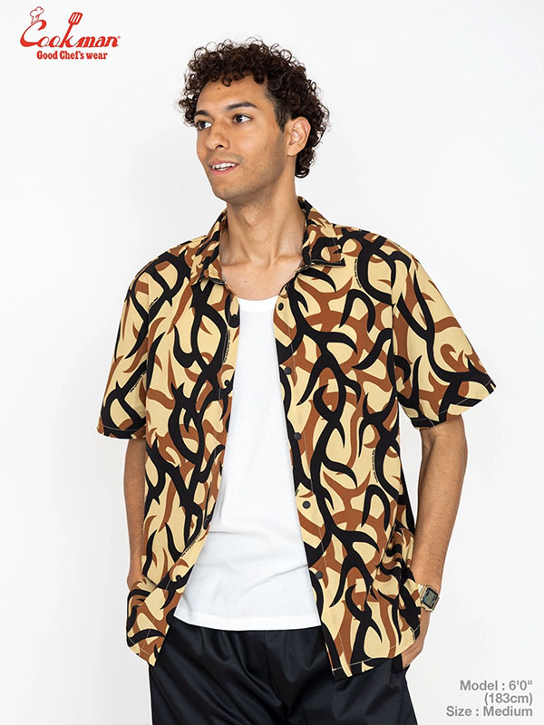 COOKMAN クックマン Work Shirts Short Sleeve Light Tribal Camo Beige -BEIGE- メンズ シャツ 半袖 ワークシャツ アメリカ atftps_7