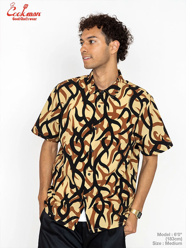 COOKMAN クックマン Work Shirts Short Sleeve Light Tribal Camo Beige -BEIGE- メンズ シャツ 半袖 ワークシャツ アメリカ atftps_8