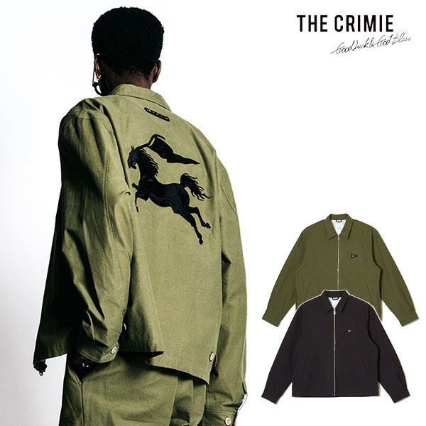 2026 春夏 先行予約 3月中旬〜下旬入荷予定 CRIMIE クライミー CR MUSTANG EMBROIDERY ZIP BLOUSON - BACK SATIN atfjkt